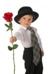 Little boy with red rose what happens after the facebook like?