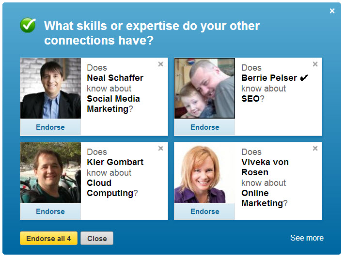 LinkedIn endorsement linkedin endorse 2 The New LinkedIn Endorsements: Are We Being Gamed LinkedIn?