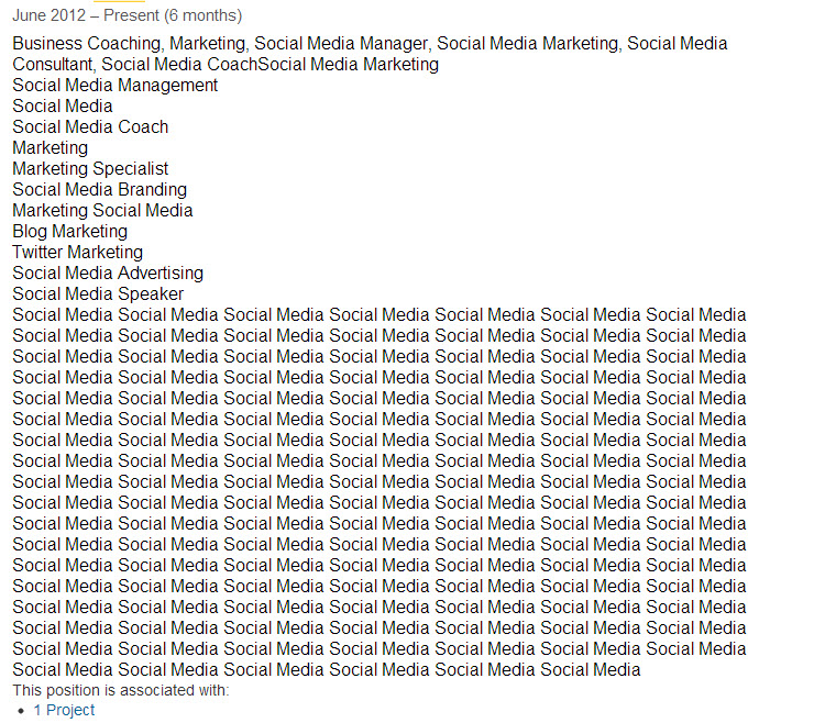 LinkedIn stuffed profiles linkedin stuff1 The New LinkedIn Endorsements: Are We Being Gamed LinkedIn?