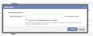 new facebook app name space new app name space 300x118 How to Enable Facebook Timeline NOW!