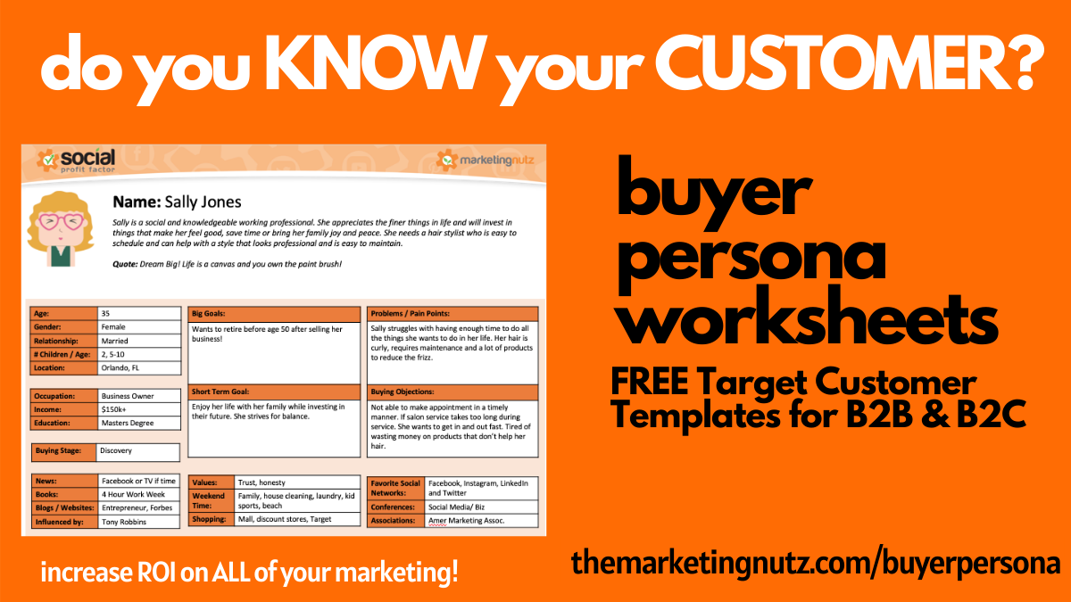 Buyer Persona Template Worksheet B2B B2C