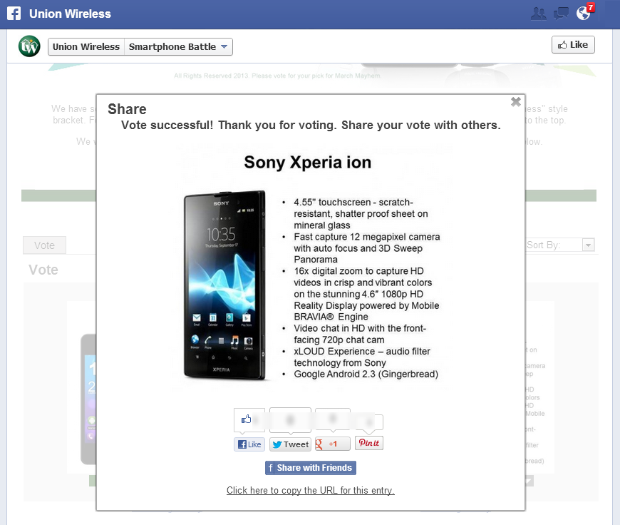 www facebook com UnionWireless app 219135328197760 sony xperia ion 6 Ways Facebook Contests Can Increase Engagement 